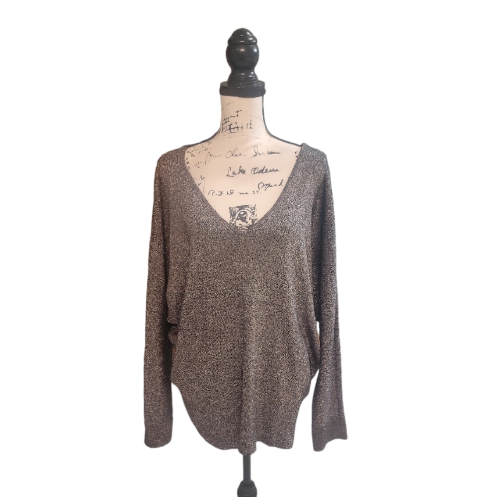 Lane Bryant Sparkly‎ Career Business Casual Key hole Sweater Plus Size 26/28